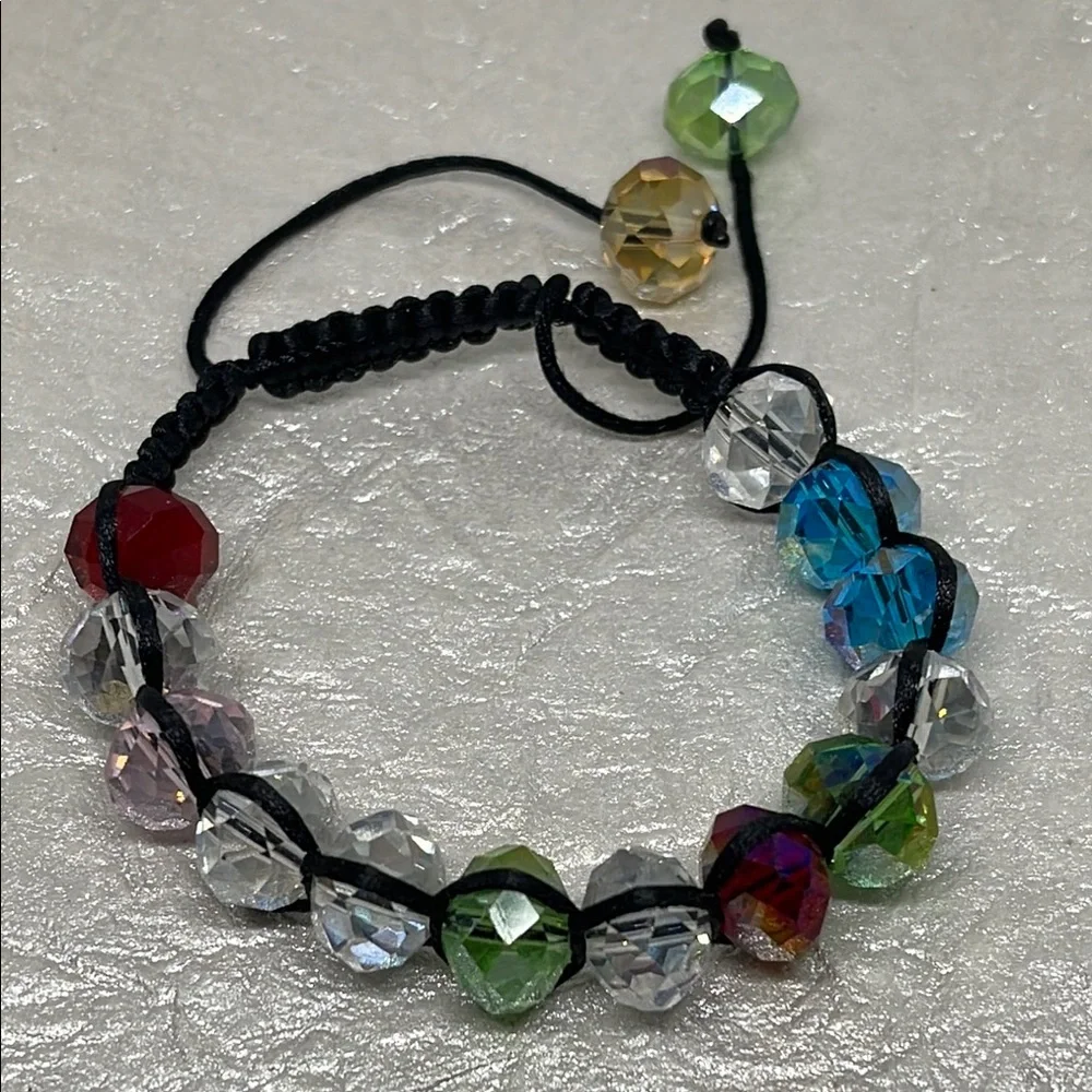 Incredible adjustable Multicolor thread wrapped Beaded Bracelet